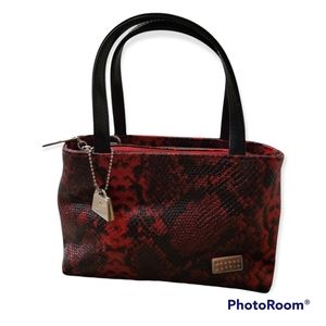 Jeanne Lottie Red Snake Print Purse